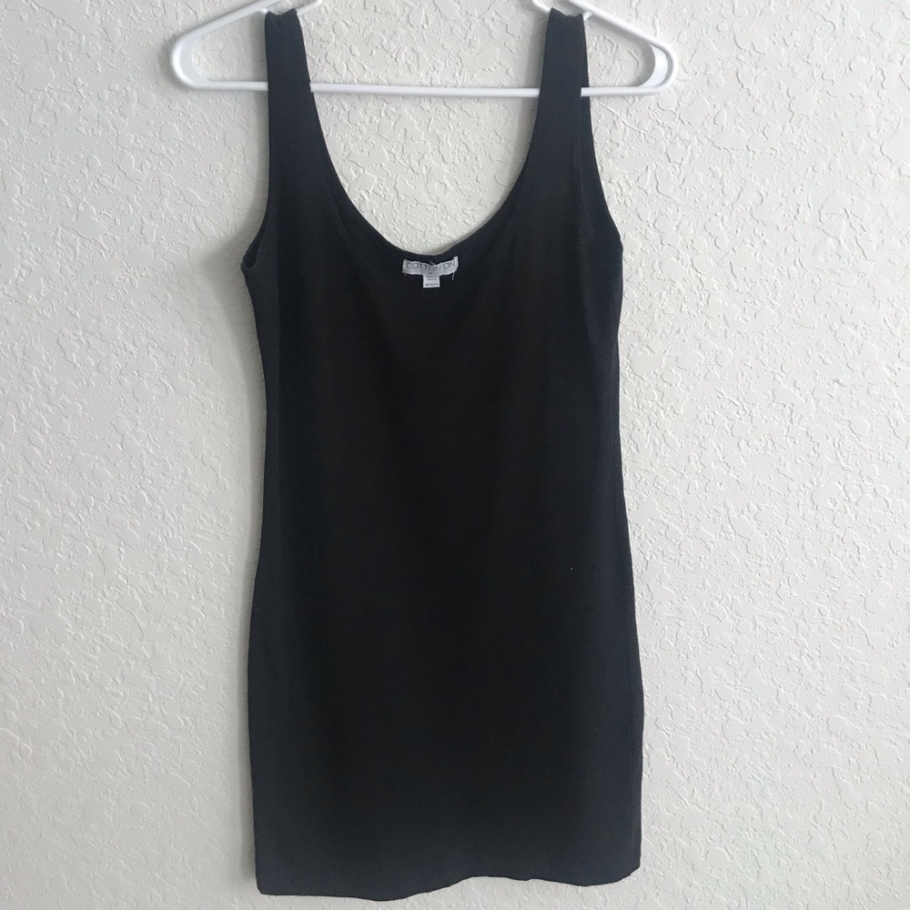Black cotton pencil dress